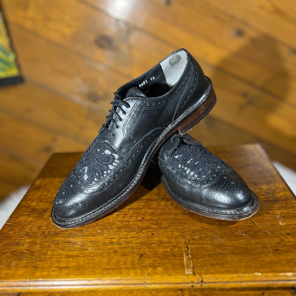 Robert Clergerie Wingtip Oxford with Lace Vamp